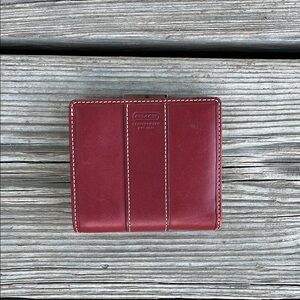 Coach Burgundy Leather Wallet
